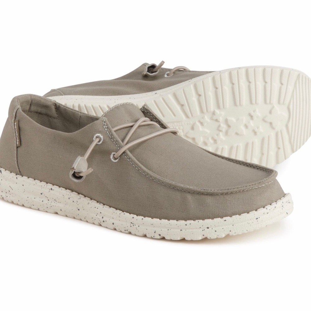 NIB GENUINE HEY DUDE Women's Wendy Shoes Gray Size 10